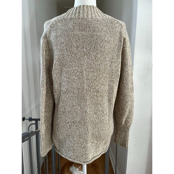 EUC Womens Beige Knit Cardigan Sweater With Buttons Casual Style - Picture 2 of 7